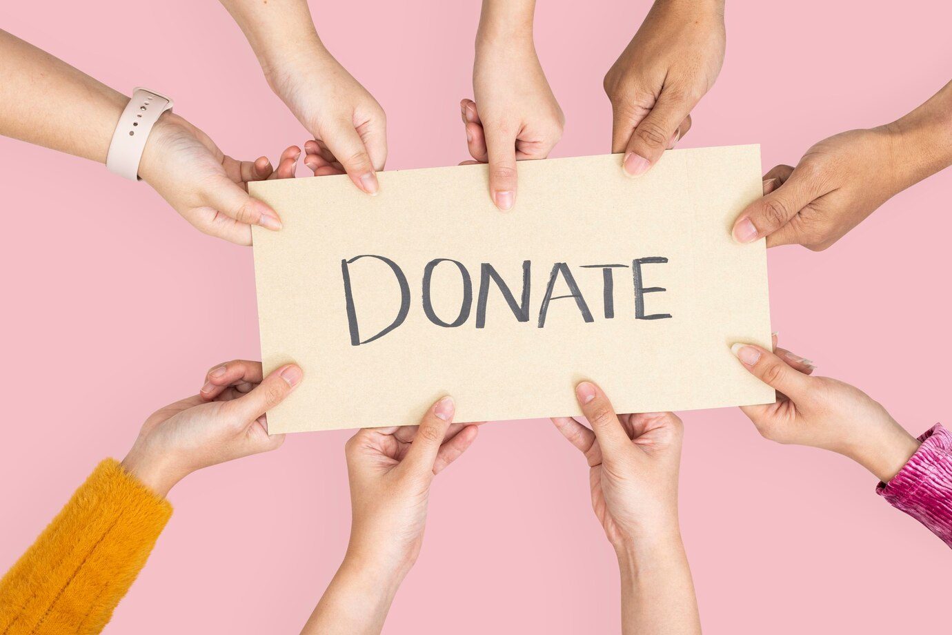Donate sign for charity campaign Donate sign for charity campaign